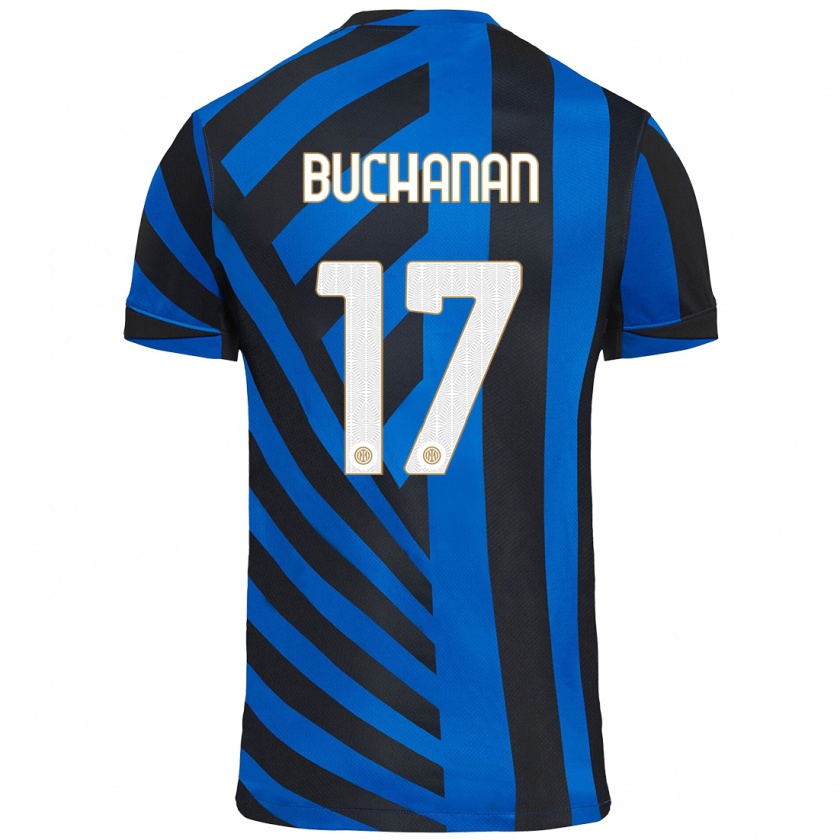 Kandiny Niño Camiseta Tajon Buchanan #17 Azul Negro 1ª Equipación 2024/25 La Camisa Chile