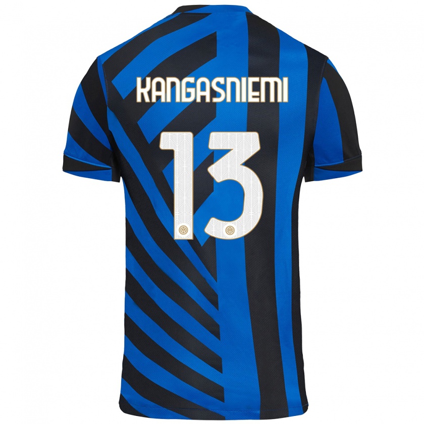 Kandiny Niño Camiseta Ilari Kangasniemi #13 Azul Negro 1ª Equipación 2024/25 La Camisa Chile