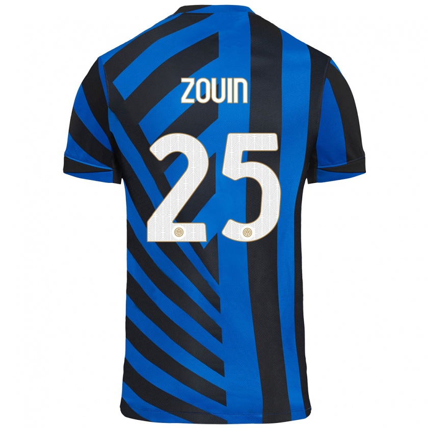 Kandiny Niño Camiseta Aymen Zouin #25 Azul Negro 1ª Equipación 2024/25 La Camisa Chile