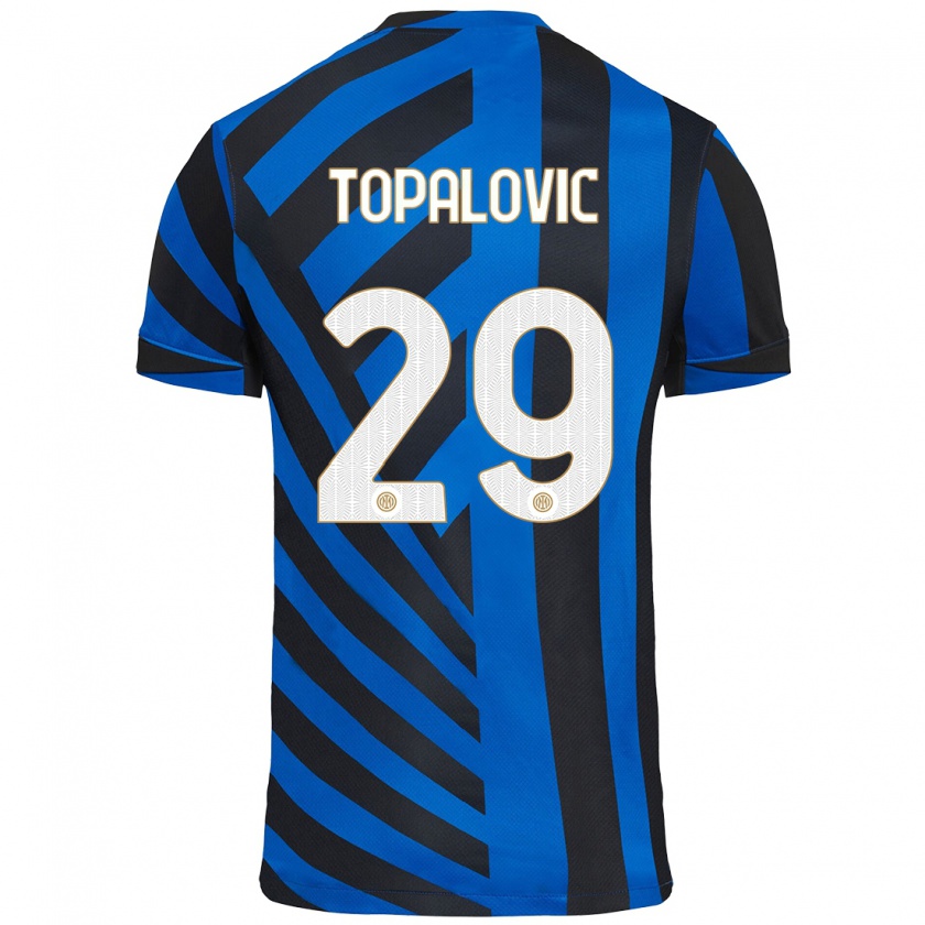 Kandiny Niño Camiseta Luka Topalovic #29 Azul Negro 1ª Equipación 2024/25 La Camisa Chile