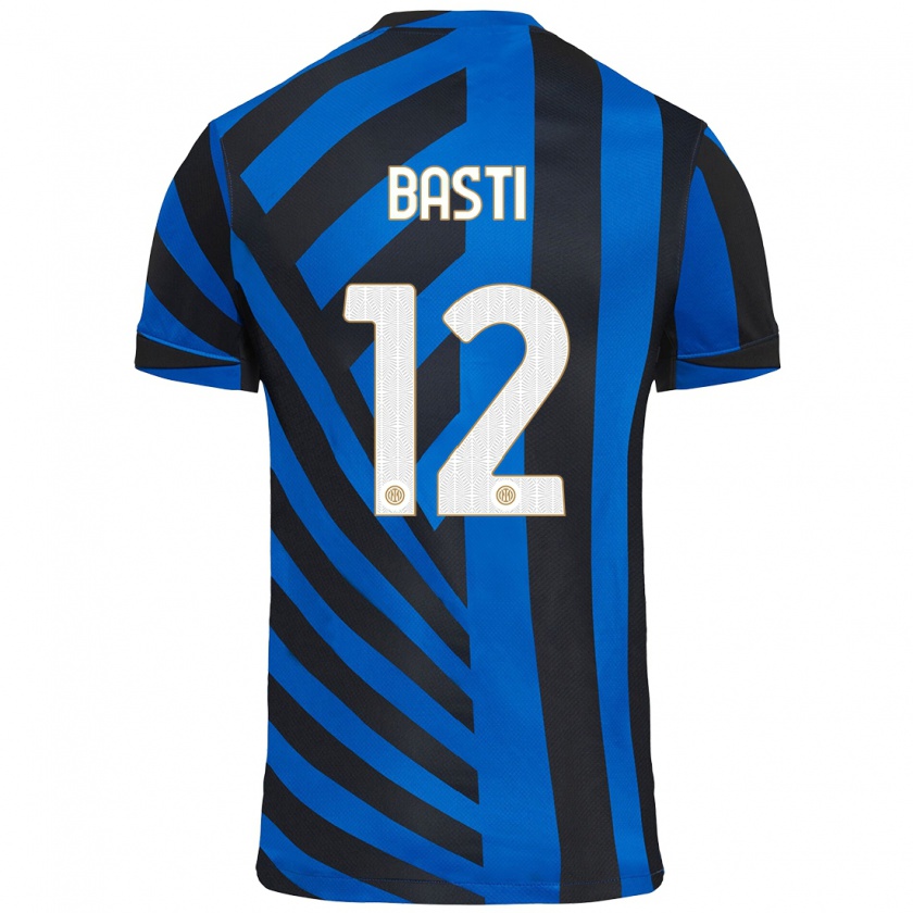 Kandiny Niño Camiseta Matteo Basti #12 Azul Negro 1ª Equipación 2024/25 La Camisa Chile