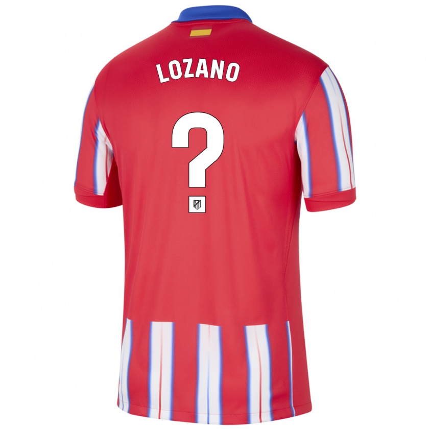 Kandiny Niño Camiseta Hugo Lozano #0 Rojo Blanco Azul 1ª Equipación 2024/25 La Camisa Chile