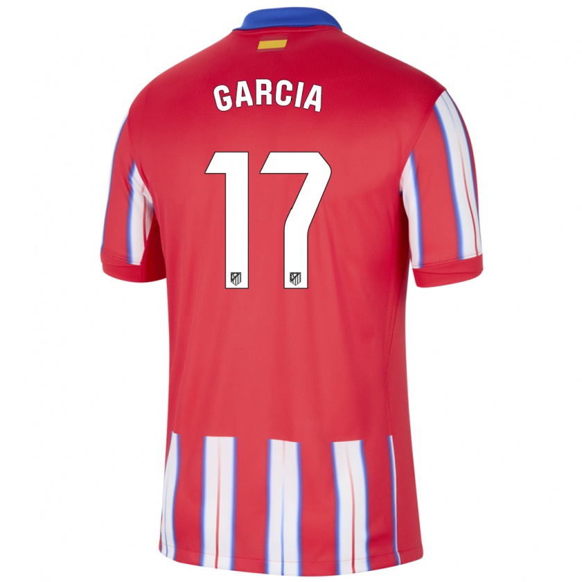 Kandiny Niño Camiseta Gaby García #17 Rojo Blanco Azul 1ª Equipación 2024/25 La Camisa Chile