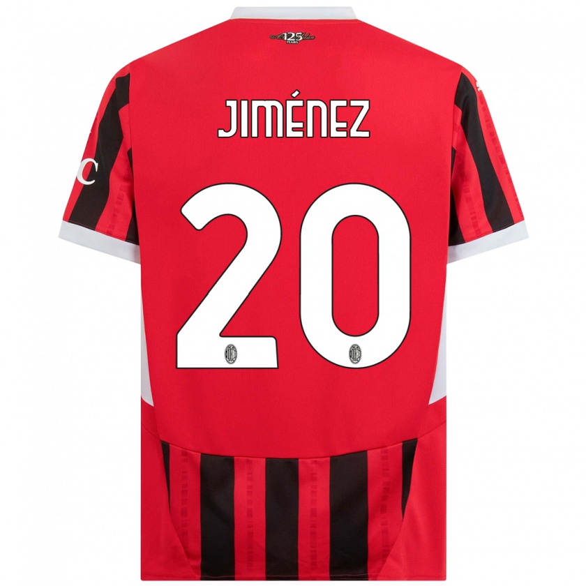 Kandiny Niño Camiseta Álex Jiménez #20 Rojo Negro 1ª Equipación 2024/25 La Camisa Chile