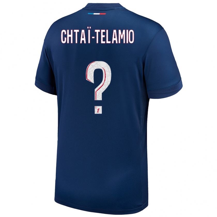 Kandiny Niño Camiseta Zayon Chtaï-Telamio #0 Azul Marino Blanco 1ª Equipación 2024/25 La Camisa Chile