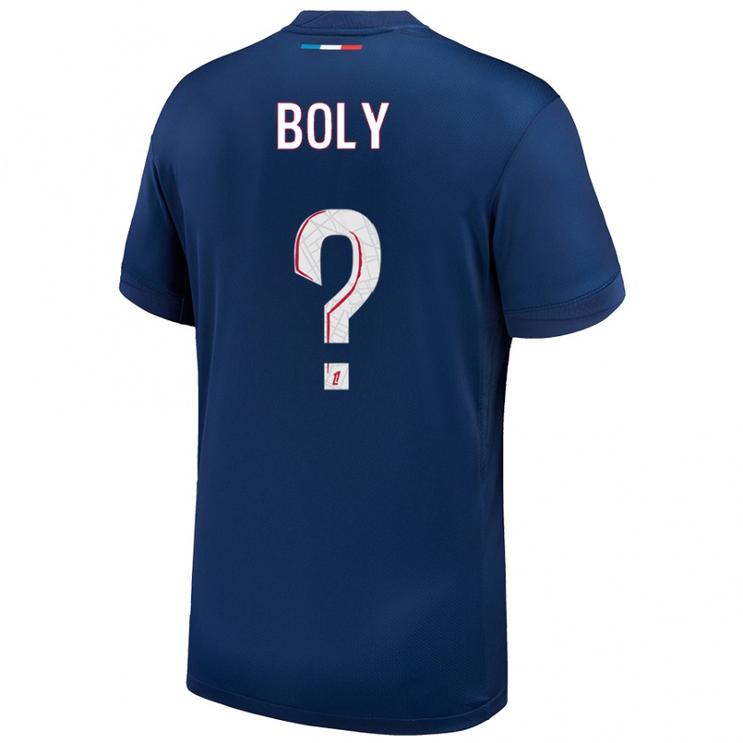 Kandiny Niño Camiseta David Boly #0 Azul Marino Blanco 1ª Equipación 2024/25 La Camisa Chile