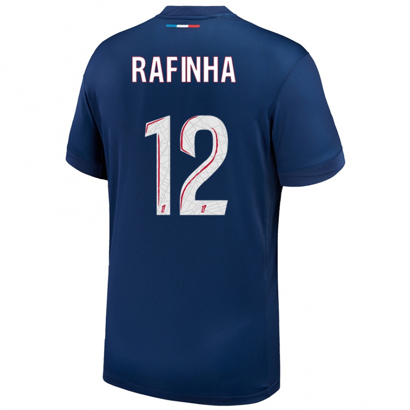 Kandiny Niño Camiseta Rafinha #12 Azul Marino Blanco 1ª Equipación 2024/25 La Camisa Chile