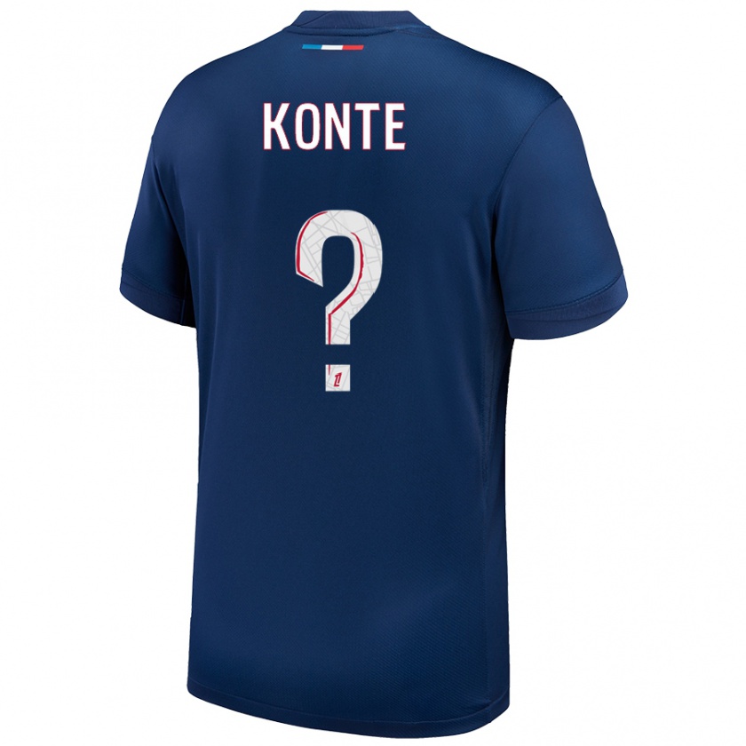 Kandiny Niño Camiseta Maeta Konte #0 Azul Marino Blanco 1ª Equipación 2024/25 La Camisa Chile