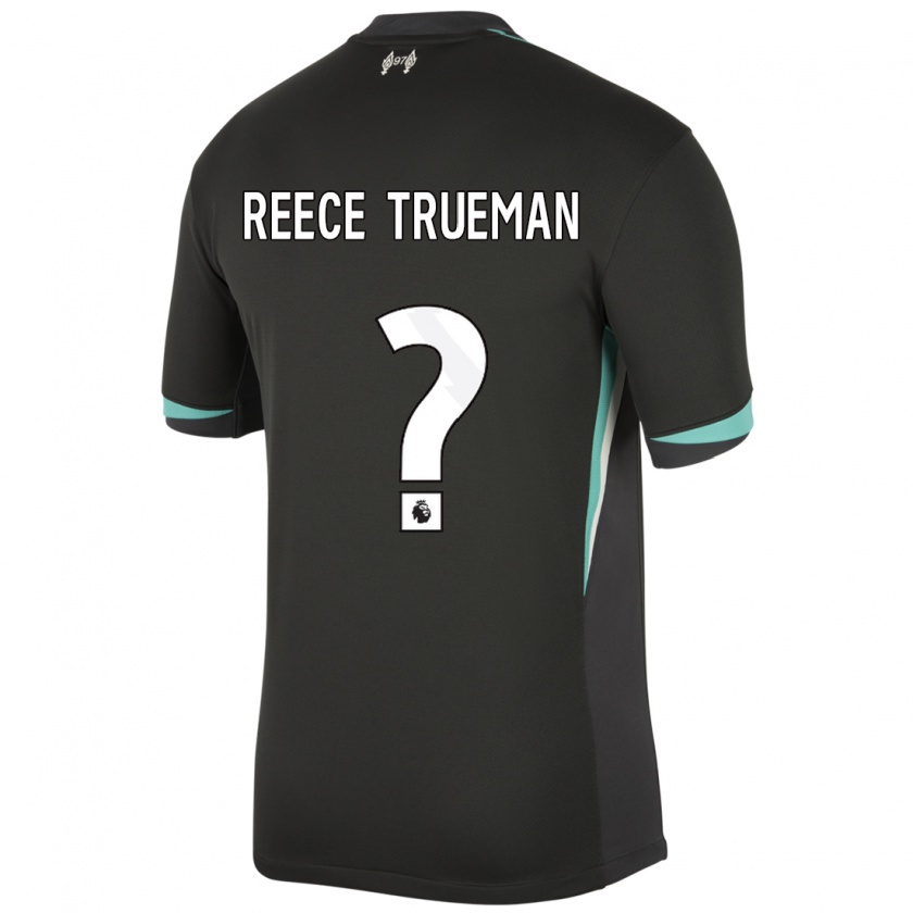 Kandiny Niño Camiseta Reece Trueman #0 Negro Antracita Blanco 2ª Equipación 2024/25 La Camisa Chile