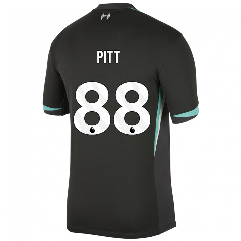 Kandiny Niño Camiseta Lucas Pitt #88 Negro Antracita Blanco 2ª Equipación 2024/25 La Camisa Chile