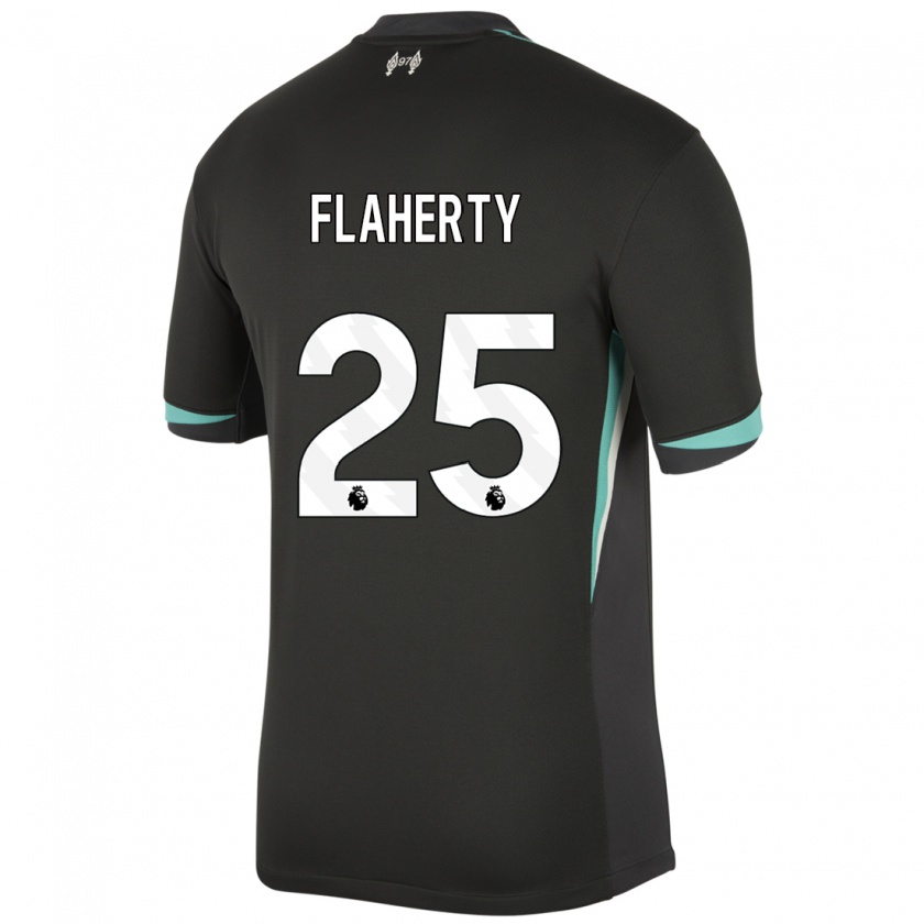 Kandiny Niño Camiseta Gilly Flaherty #25 Negro Antracita Blanco 2ª Equipación 2024/25 La Camisa Chile