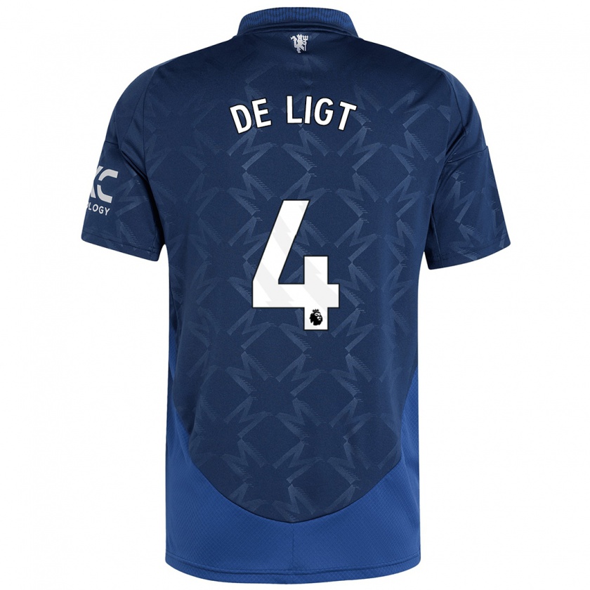 Kandiny Niño Camiseta Matthijs De Ligt #4 Índigo 2ª Equipación 2024/25 La Camisa Chile