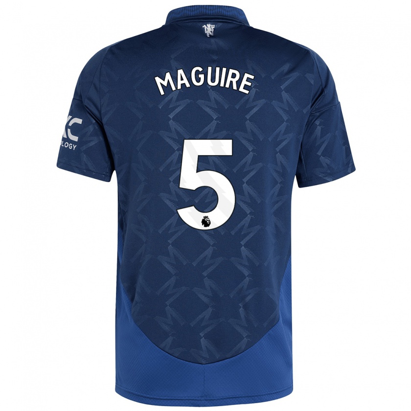 Kandiny Niño Camiseta Harry Maguire #5 Índigo 2ª Equipación 2024/25 La Camisa Chile