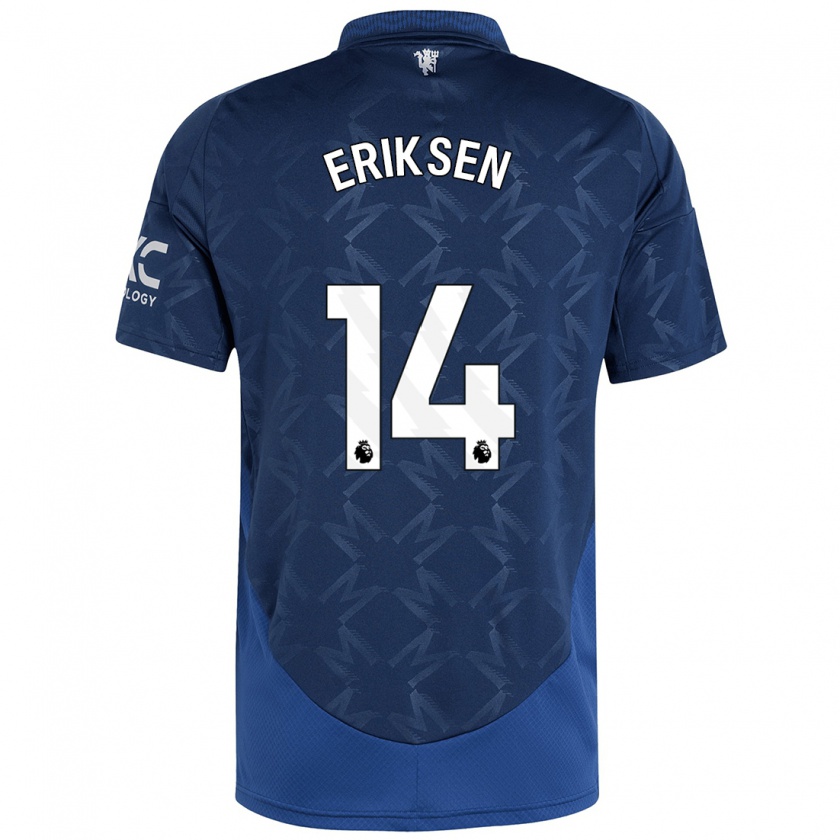 Kandiny Niño Camiseta Christian Eriksen #14 Índigo 2ª Equipación 2024/25 La Camisa Chile