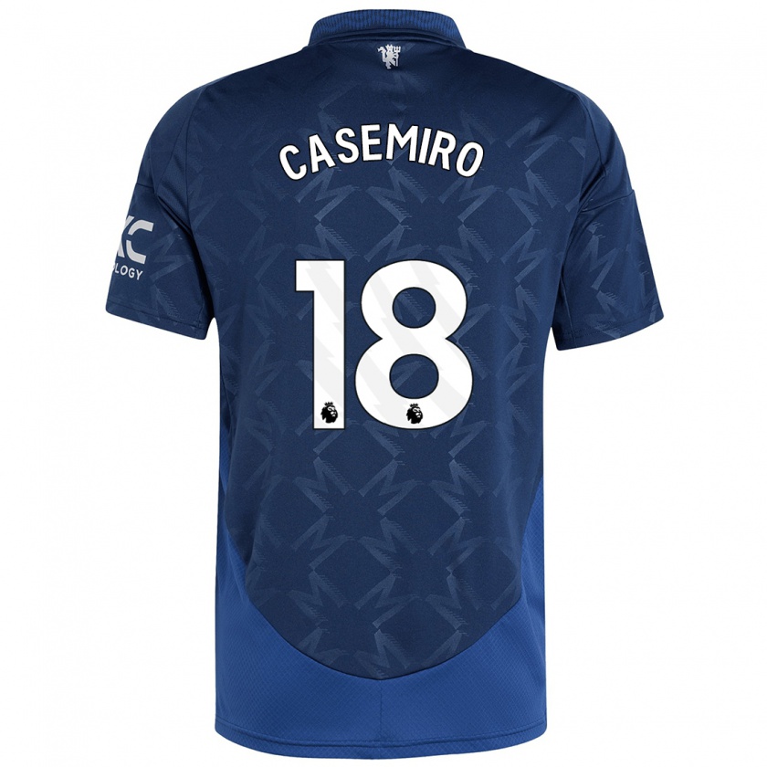 Kandiny Niño Camiseta Casemiro #18 Índigo 2ª Equipación 2024/25 La Camisa Chile