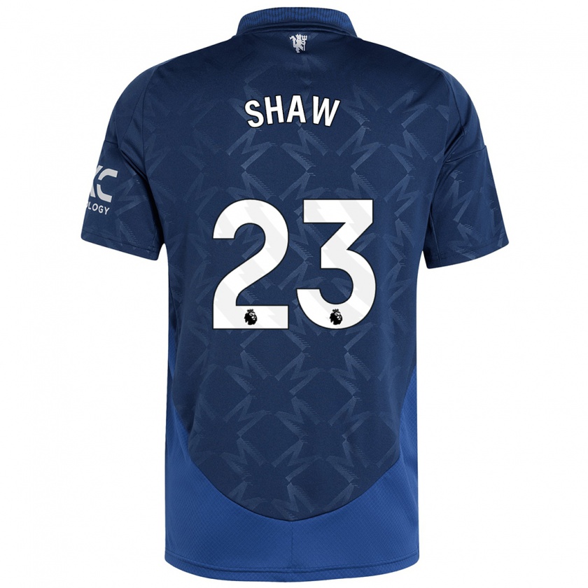 Kandiny Niño Camiseta Luke Shaw #23 Índigo 2ª Equipación 2024/25 La Camisa Chile