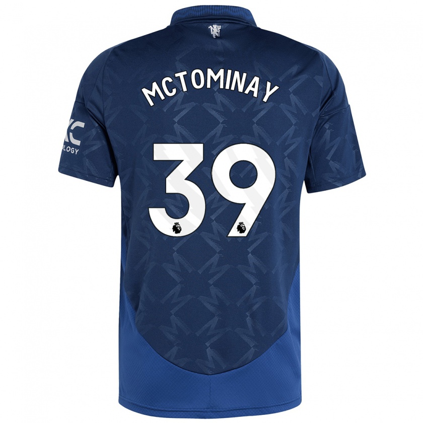 Kandiny Niño Camiseta Scott Mctominay #39 Índigo 2ª Equipación 2024/25 La Camisa Chile