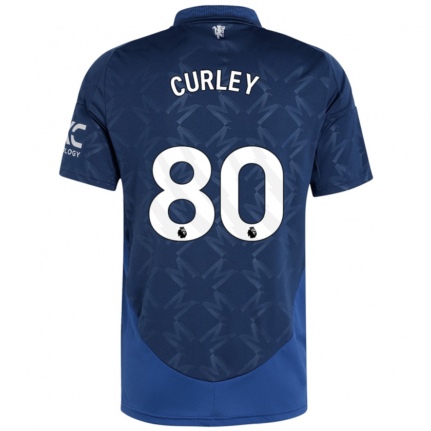 Kandiny Niño Camiseta Ruben Curley #80 Índigo 2ª Equipación 2024/25 La Camisa Chile