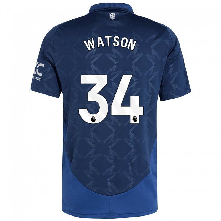 Kandiny Niño Camiseta Emma Watson #34 Índigo 2ª Equipación 2024/25 La Camisa Chile