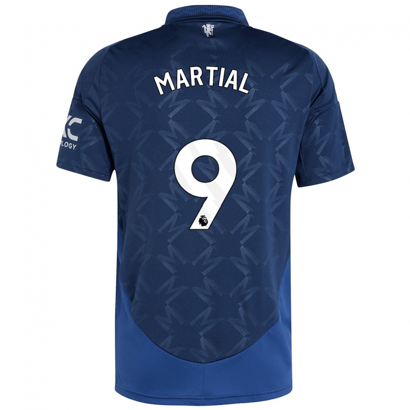 Kandiny Niño Camiseta Anthony Martial #9 Índigo 2ª Equipación 2024/25 La Camisa Chile