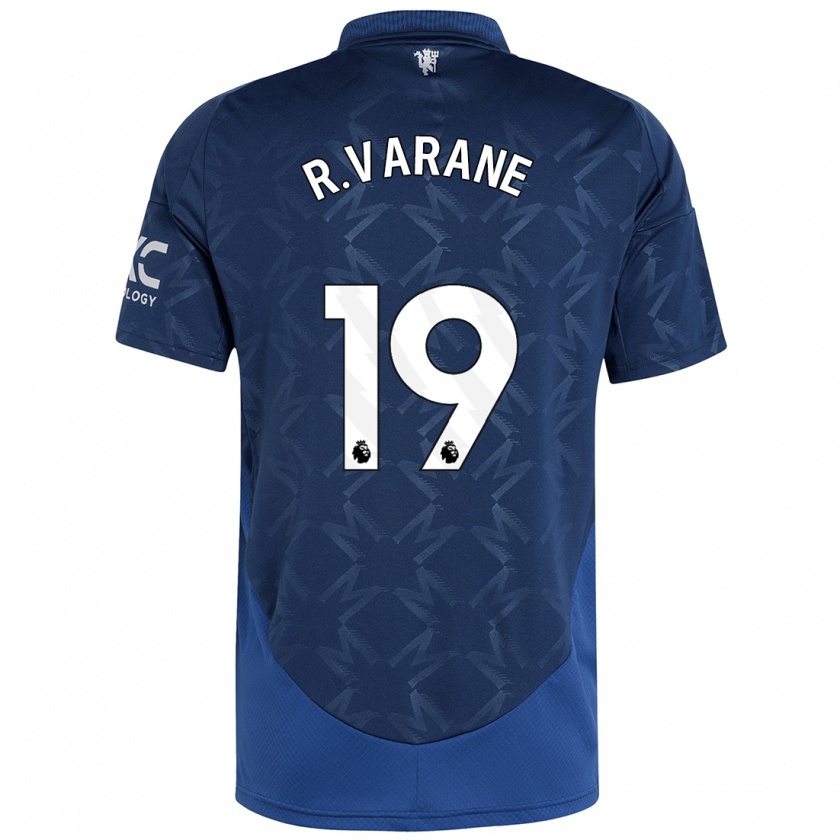 Kandiny Niño Camiseta Raphaël Varane #19 Índigo 2ª Equipación 2024/25 La Camisa Chile