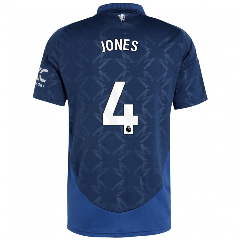 Kandiny Niño Camiseta Phil Jones #4 Índigo 2ª Equipación 2024/25 La Camisa Chile