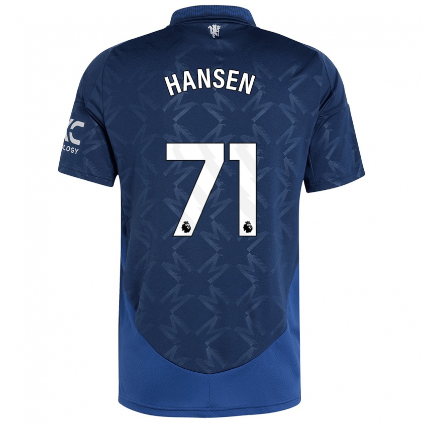 Kandiny Niño Camiseta Isak Hansen-Aaroen #71 Índigo 2ª Equipación 2024/25 La Camisa Chile