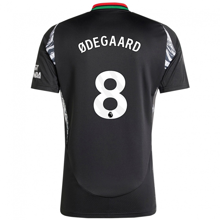 Kandiny Niño Camiseta Martin Ødegaard #8 Negro 2ª Equipación 2024/25 La Camisa Chile