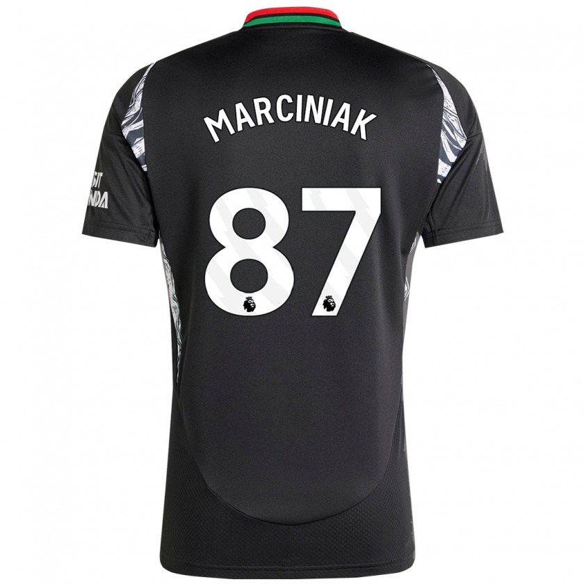 Kandiny Niño Camiseta Alex Marciniak #87 Negro 2ª Equipación 2024/25 La Camisa Chile