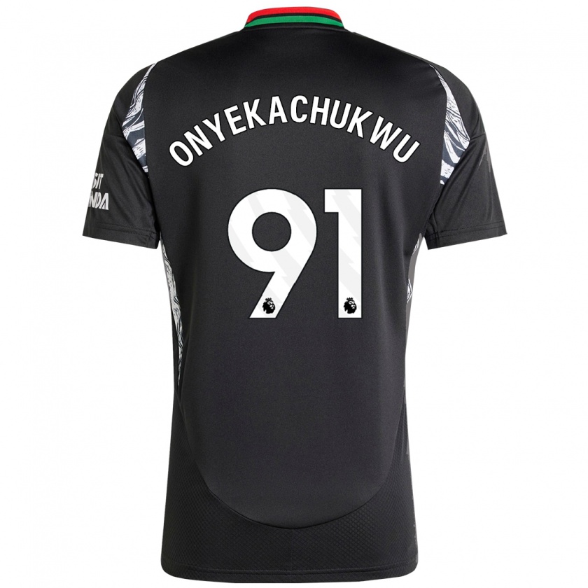 Kandiny Niño Camiseta Samuel Onyekachukwu #91 Negro 2ª Equipación 2024/25 La Camisa Chile