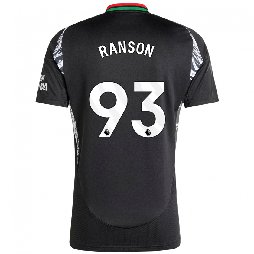 Kandiny Niño Camiseta Khari Ranson #93 Negro 2ª Equipación 2024/25 La Camisa Chile