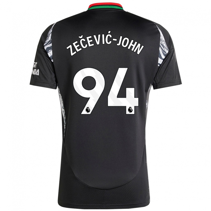 Kandiny Niño Camiseta Louis Zečević-John #94 Negro 2ª Equipación 2024/25 La Camisa Chile