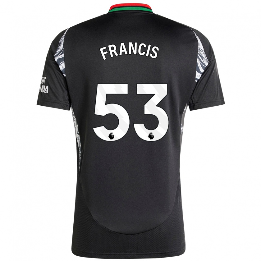 Kandiny Niño Camiseta Jack Henry-Francis #53 Negro 2ª Equipación 2024/25 La Camisa Chile