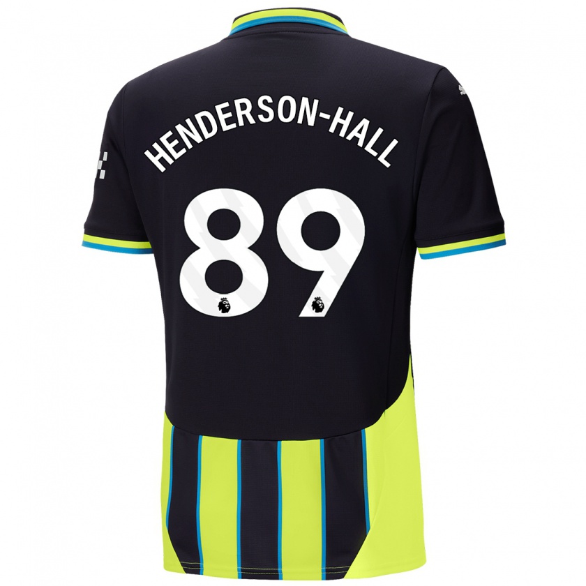 Kandiny Niño Camiseta Matty Henderson-Hall #89 Azul Amarillo 2ª Equipación 2024/25 La Camisa Chile