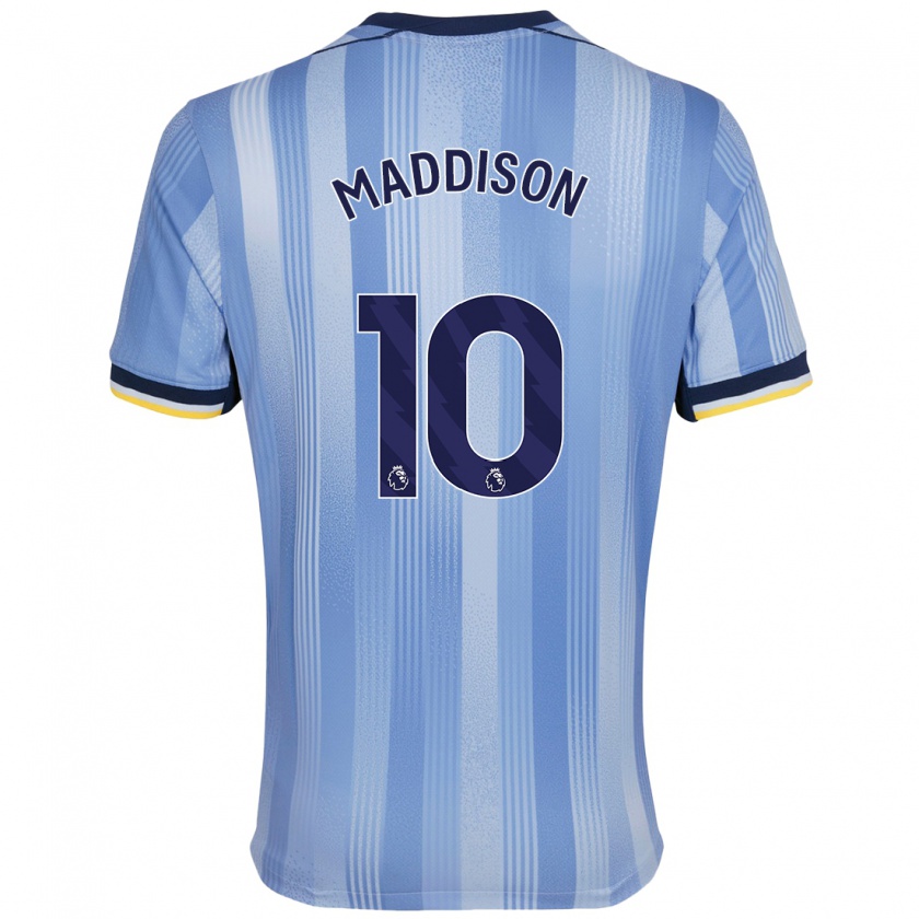 Kandiny Niño Camiseta James Maddison #10 Azul Claro 2ª Equipación 2024/25 La Camisa Chile