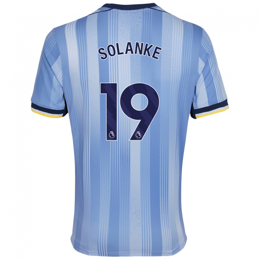 Kandiny Niño Camiseta Dominic Solanke #19 Azul Claro 2ª Equipación 2024/25 La Camisa Chile