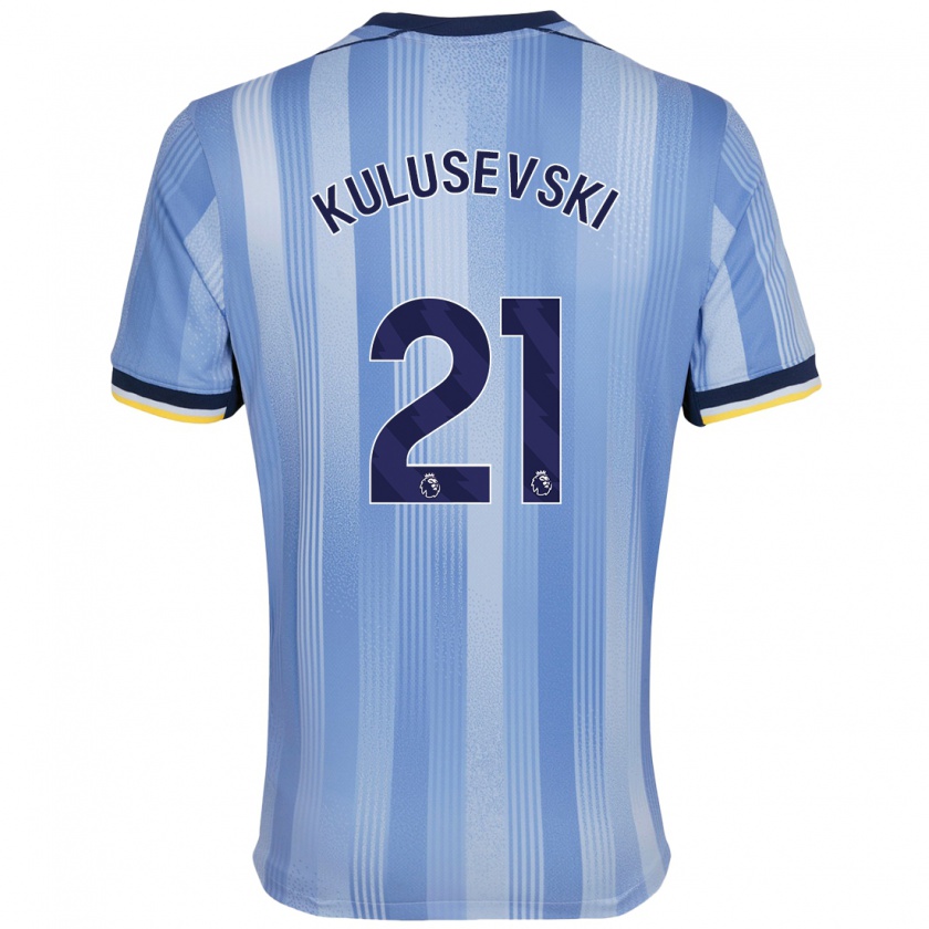 Kandiny Niño Camiseta Dejan Kulusevski #21 Azul Claro 2ª Equipación 2024/25 La Camisa Chile