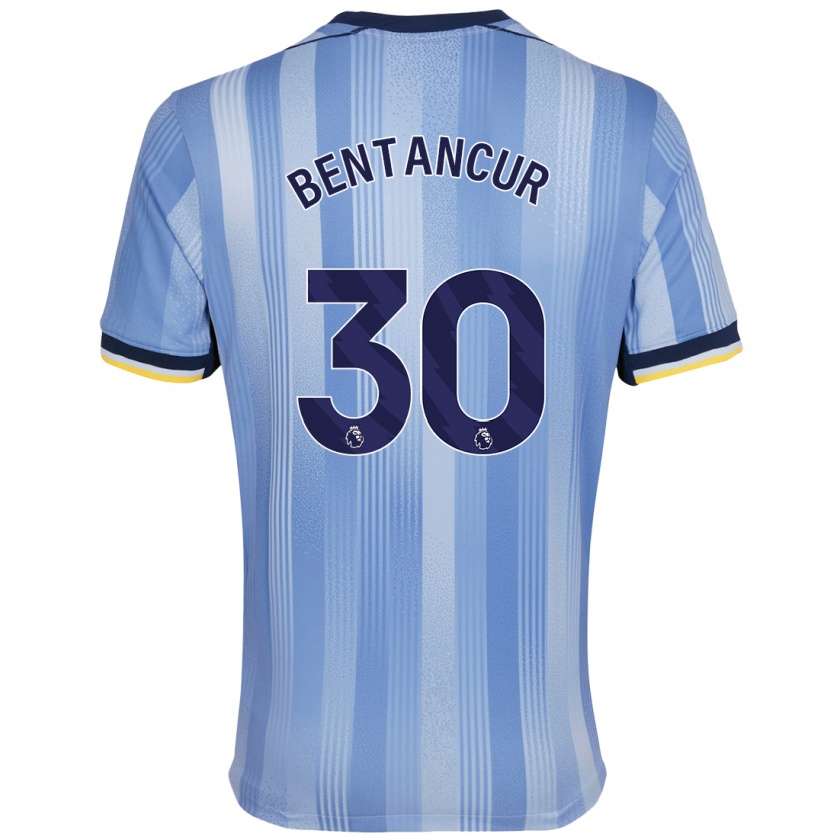 Kandiny Niño Camiseta Rodrigo Bentancur #30 Azul Claro 2ª Equipación 2024/25 La Camisa Chile