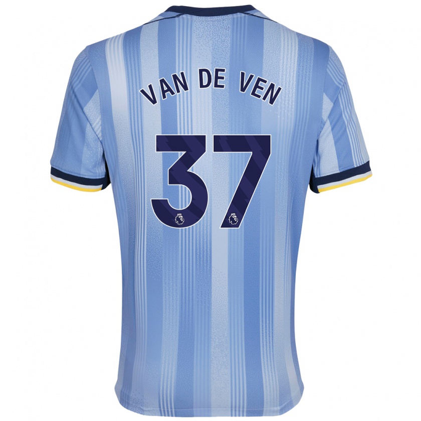 Kandiny Niño Camiseta Micky Van De Ven #37 Azul Claro 2ª Equipación 2024/25 La Camisa Chile