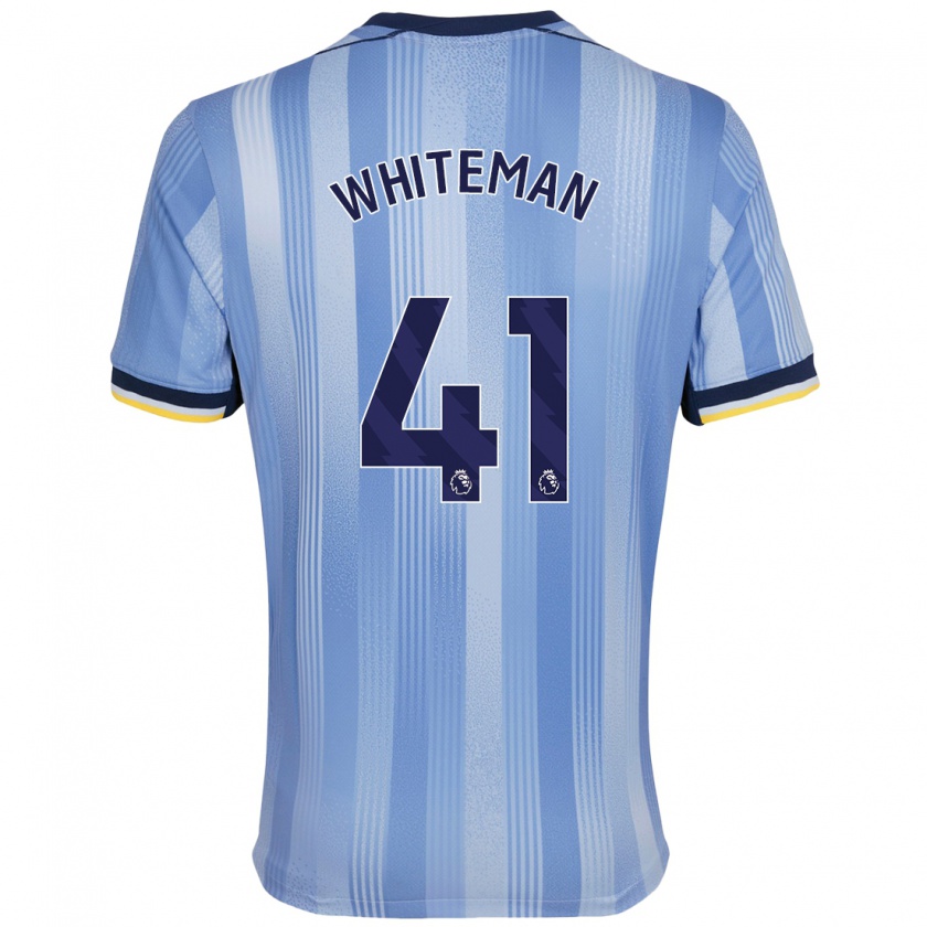 Kandiny Niño Camiseta Alfie Whiteman #41 Azul Claro 2ª Equipación 2024/25 La Camisa Chile