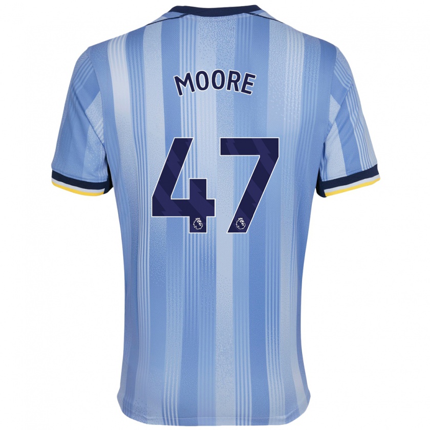 Kandiny Niño Camiseta Mikey Moore #47 Azul Claro 2ª Equipación 2024/25 La Camisa Chile