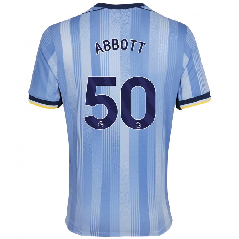 Kandiny Niño Camiseta George Abbott #50 Azul Claro 2ª Equipación 2024/25 La Camisa Chile