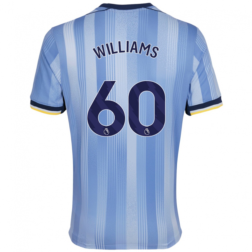 Kandiny Niño Camiseta Jaden Williams #60 Azul Claro 2ª Equipación 2024/25 La Camisa Chile