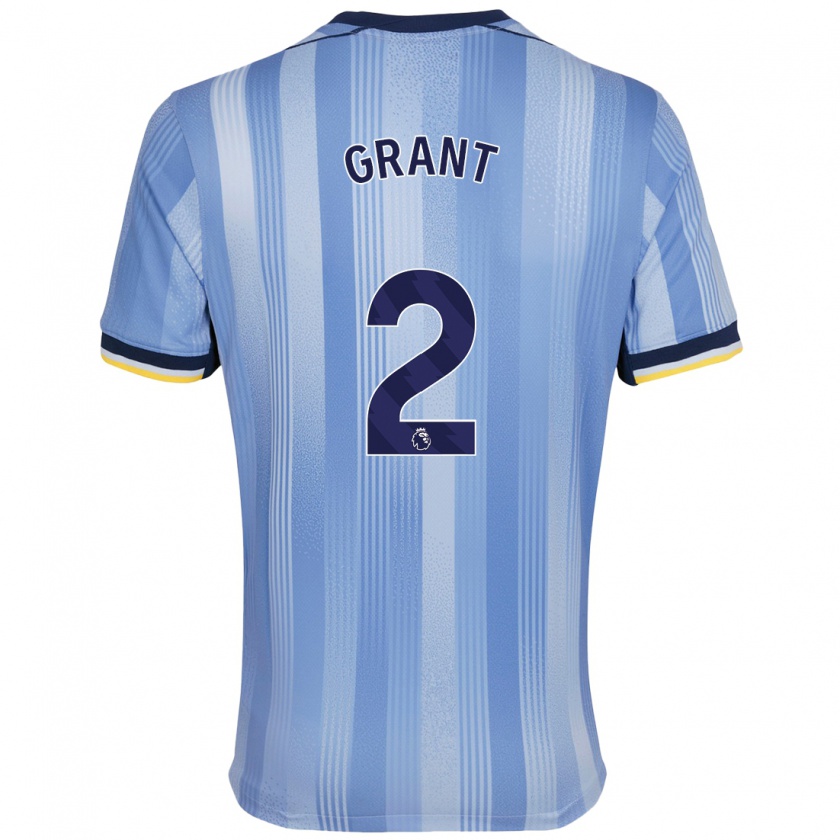 Kandiny Niño Camiseta Charlotte Grant #2 Azul Claro 2ª Equipación 2024/25 La Camisa Chile