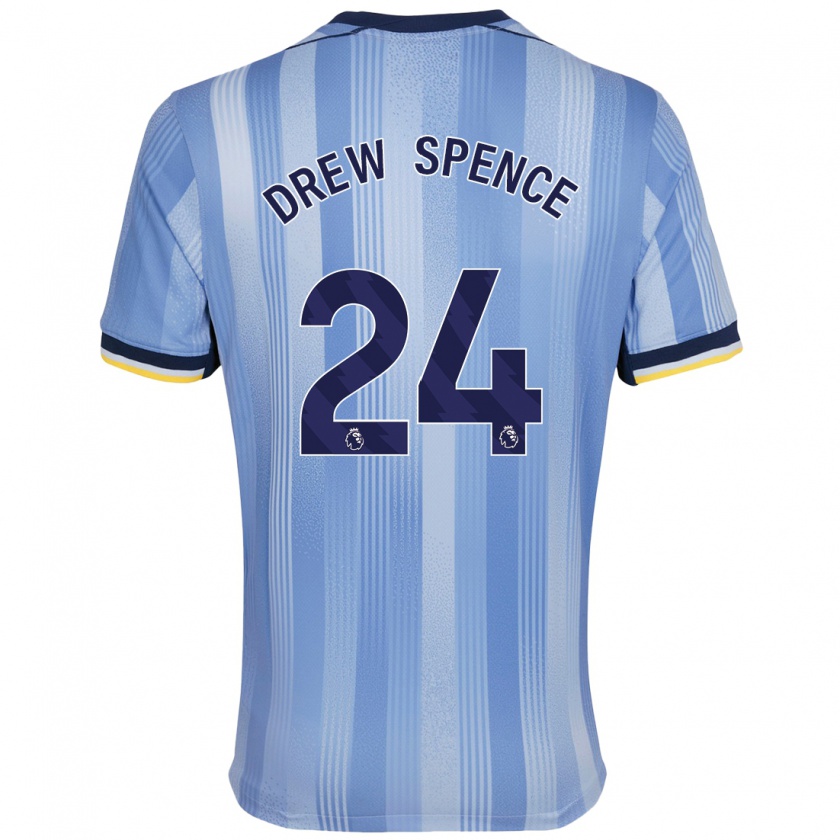 Kandiny Niño Camiseta Drew Spence #24 Azul Claro 2ª Equipación 2024/25 La Camisa Chile