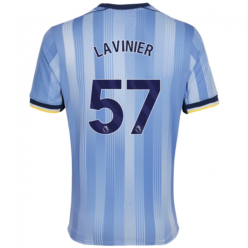 Kandiny Niño Camiseta Marcel Lavinier #57 Azul Claro 2ª Equipación 2024/25 La Camisa Chile