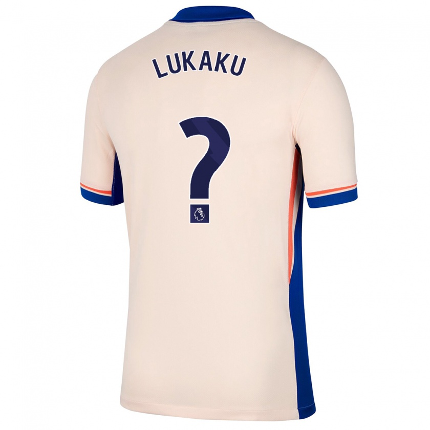 Kandiny Niño Camiseta Romelu Lukaku #0 Beige Claro 2ª Equipación 2024/25 La Camisa Chile