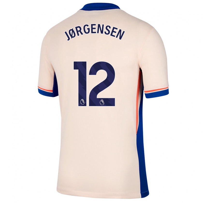 Kandiny Niño Camiseta Filip Jørgensen #12 Beige Claro 2ª Equipación 2024/25 La Camisa Chile