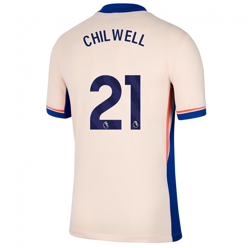 Kandiny Niño Camiseta Ben Chilwell #21 Beige Claro 2ª Equipación 2024/25 La Camisa Chile