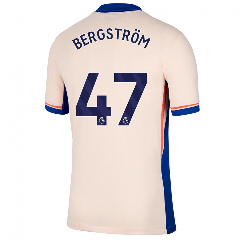 Kandiny Niño Camiseta Lucas Bergström #47 Beige Claro 2ª Equipación 2024/25 La Camisa Chile